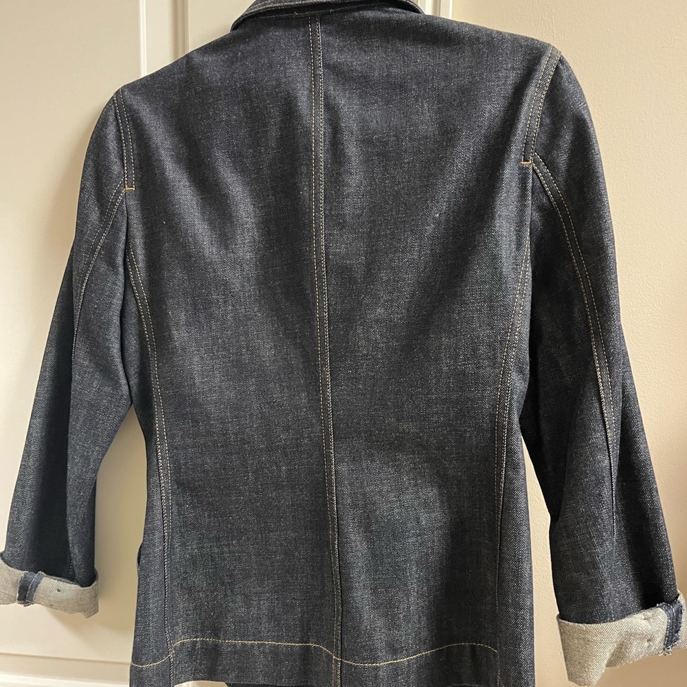 Dior Dark Blue Double-Breasted Jean Jacket - Picture 3 of 7